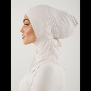 White hijab cap- full coverage